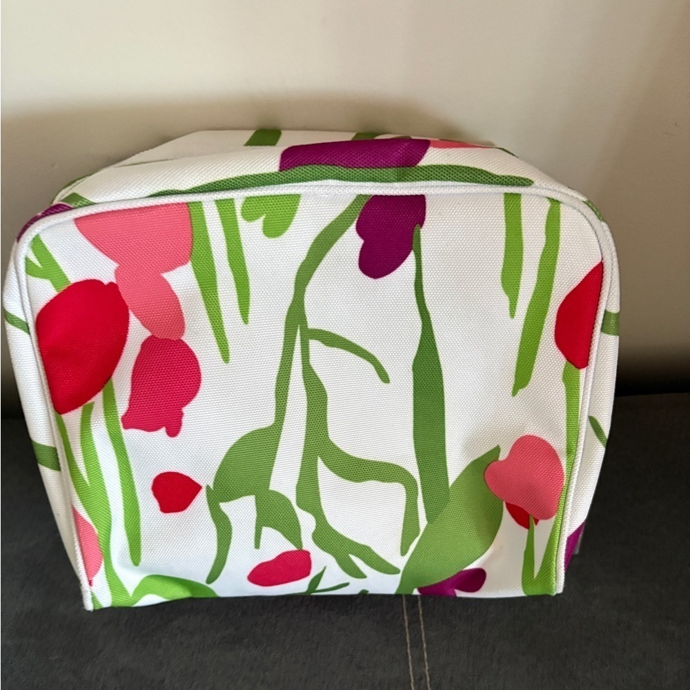 Clinique Green and Pink Cosmetic Bag